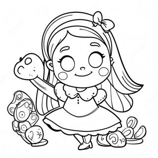 Easy Alice In Wonderland Coloring Pages