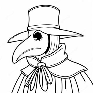 Mysterious Plague Doctor In Cloak Coloring Page 48454-38313