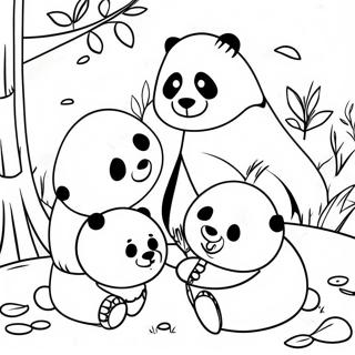 Panda Family Coloring Page 48463-38321