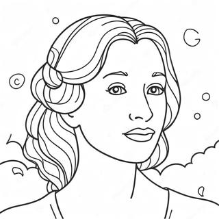 Calm And Relaxed Character Coloring Page 48494-38350