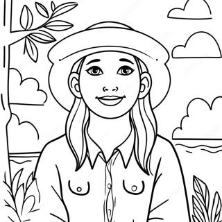 Calm And Relaxed Character Coloring Page 48494-38351