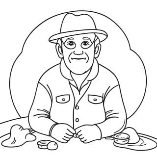 Calm And Relaxed Character Coloring Page 48494-38352