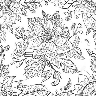 Johanna Basford 2017 Calendar Floral Coloring Page 48503-38355