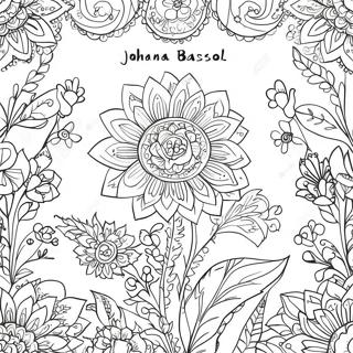 Johanna Basford 2017 Calendar Floral Coloring Page 48503-38356