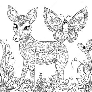 Johanna Basford 2017 Calendar Whimsical Animals Coloring Page 48504-38358