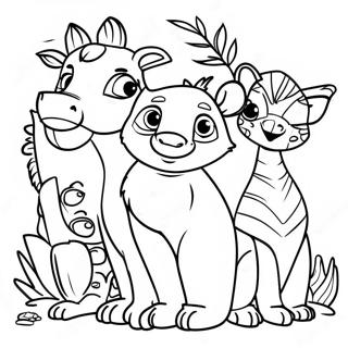 Madagascar Animals Coloring Page 4850-3858