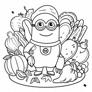 Minion Thanksgiving Coloring Pages