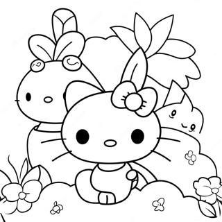 Hello Kitty With Friends Coloring Page 48544-38391