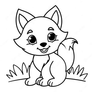 Cartoon Fox Coloring Pages