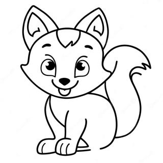 Cartoon Fox Coloring Page 48563-38398