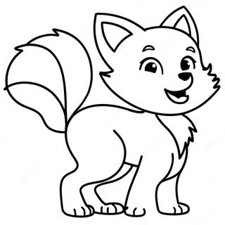 Cartoon Fox Coloring Page 48563-38400