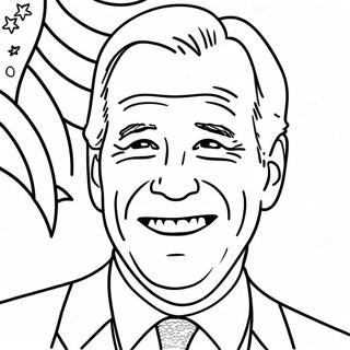 Joe Biden Smiling Portrait Coloring Page 48604-38433