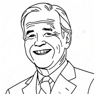 Joe Biden Smiling Portrait Coloring Page 48604-38434