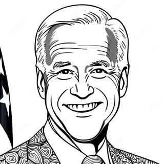 Joe Biden Smiling Portrait Coloring Page 48604-38435