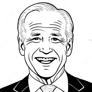 Joe Biden Smiling Portrait Coloring Page 48604-38436