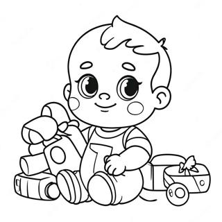 Adorable Baby John Playing With Toys Coloring Page 48624-38465