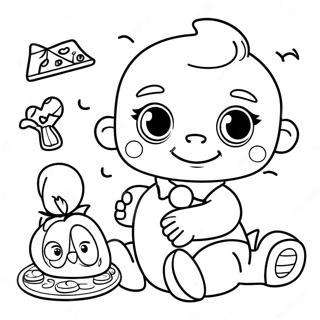 Adorable Baby John Playing With Toys Coloring Page 48624-38466