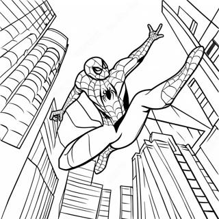 Spider Man Far From Home Action Scene Coloring Page 48633-38449