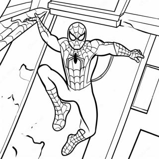 Spider Man Far From Home Action Scene Coloring Page 48633-38451