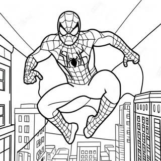 Spider Man Far From Home Action Scene Coloring Page 48633-38452