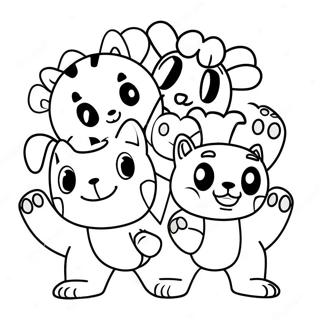 Cute Paws Of Fury Characters Coloring Page 48734-38546