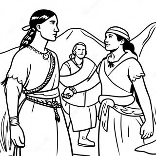 Brave Sacagawea Guiding Lewis And Clark Coloring Page 48764-38565