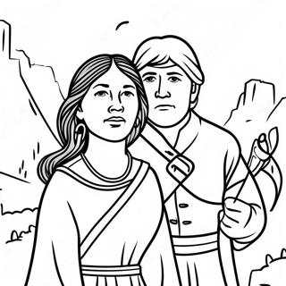 Brave Sacagawea Guiding Lewis And Clark Coloring Page 48764-38566