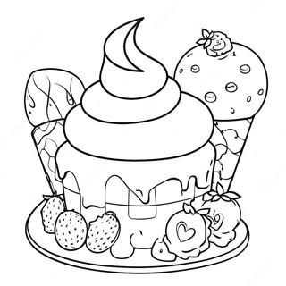 Detailed Dessert Coloring Pages