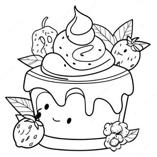 Detailed Dessert Coloring Page 48783-38570