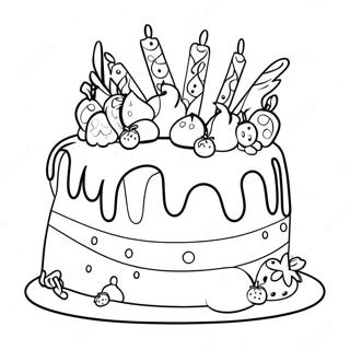 Delicious Cake Slice Coloring Page 48784-38573