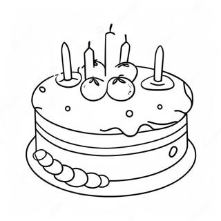 Delicious Cake Slice Coloring Page 48784-38574