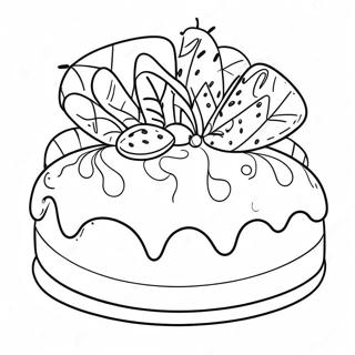 Delicious Cake Slice Coloring Page 48784-38575