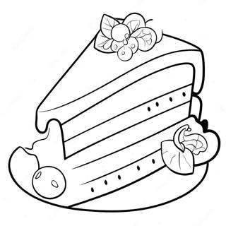 Delicious Cake Slice Coloring Page 48784-38576