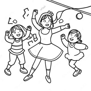 That Girl Lay Lay Dancing With Friends Coloring Page 48824-38615