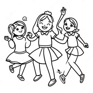 That Girl Lay Lay Dancing With Friends Coloring Page 48824-38616