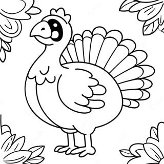 Colorful Thanksgiving Turkey Coloring Page 48834-38627