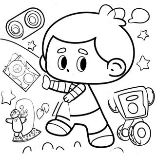 Boy Playing With Toys Coloring Page 48843-38623