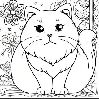 Persian Cat Coloring Pages