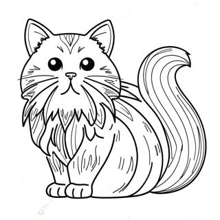 Persian Cat Coloring Page 48853-38634