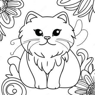 Página Para Colorir Do Gato Persa Fofo 48854-38642