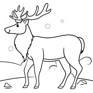 Reindeer For Adults Coloring Pages