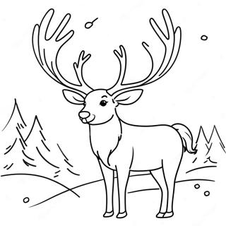 Reindeer For Adults Coloring Pages