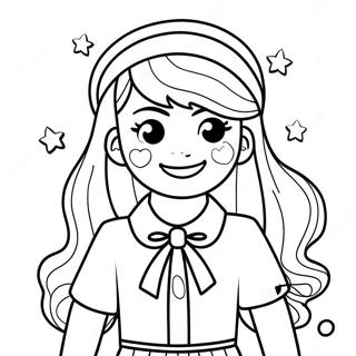 Roblox Preppy Girl Coloring Pages