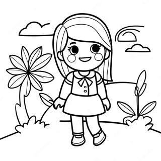 Roblox Preppy Girl Coloring Page 48883-38652