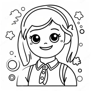 Cute Roblox Preppy Girl With Accessories Coloring Page 48884-38659