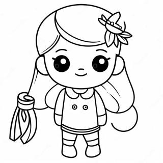 Cute Roblox Preppy Girl With Accessories Coloring Page 48884-38660