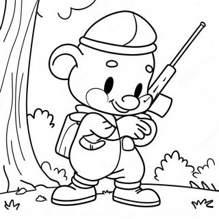 Lustiges Elmer Fudd Jagd Ausmalbild 48894-38672