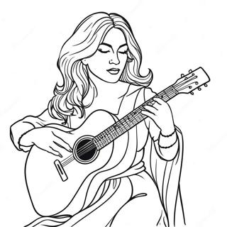 Madonna Mit Gitarre Ausmalbild 48904-38667