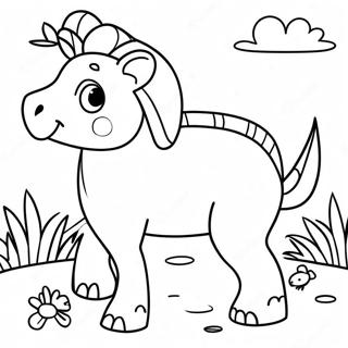 Easy Simple Animal Coloring Page 4890-3886