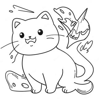 Cute Battle Cats In Action Coloring Page 48914-38679